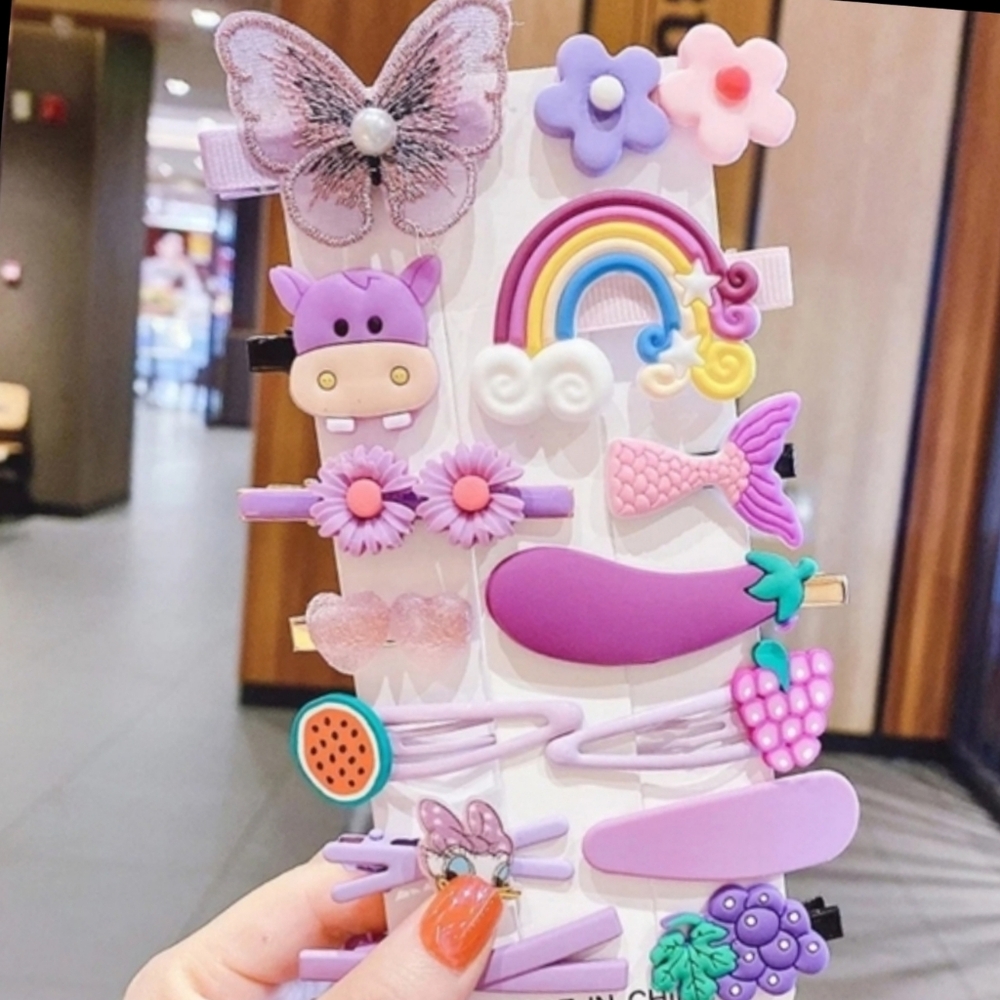 Girls Cute Butterfly Xuan Ya Flower 14-Piece Set (Card Package) NEW‎